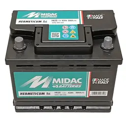 Акумулятор 6СТ-62A MIDAC HERMETICUM, 12V, 62Ah (+/-),  EN590А - мініатюра 2