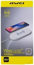 Бездротовий зарядний пристрій Awei W2 White Wireless Charge для телефону золотистий білий - мініатюра 4
