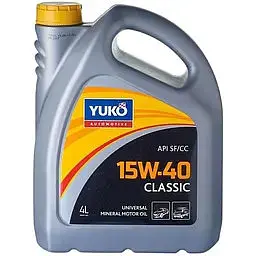 Олива моторна Yuko Classic 15W-40 API SF/CC 4 л (1009)