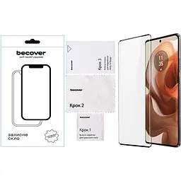 Захисне скло BeCover Edge для Motorola Edge 50 Ultra Black (712345) - мініатюра 2