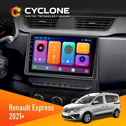 Штатна магнітола Renault Express 2021+ Cyclone C9-001 2x32 CPL Cyclone (НФ-00007577)