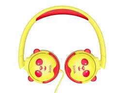 Навушники без мікрофону Hoco W31 Yellow/Red - мініатюра 3