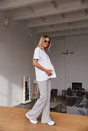 Штани для вагітних у рубчик Richmond XXL Lullababe стальний - мініатюра 2