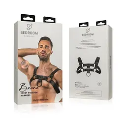 Портупея Bedroom Fantasies Bruno Chest Bulldog Harness - Black - мініатюра 6