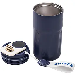 Термочашка Coffee 500 мл з датчиком температури, синій Yiwu HP-14-10BL - мініатюра 5