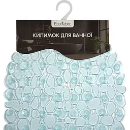 Килимок для ванної Eco Fabric Камінці 66х34 см прозоро-блакитний (6634-003) - мініатюра 5