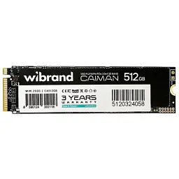 SSD Wibrand Caiman 512GB NVMe 2280 PCIe 3.0 3D WIM.2SSD/CA512GB