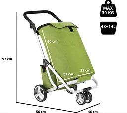 Сумка-візок ShoppingCruiser 3 Wheels Green (650071) - мініатюра 3