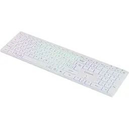 Клавіатура Canyon HKB-W11 Slim Dual Mode Wireless/Bluetooth RGB UA White (CNS-HBTK11W) - мініатюра 2