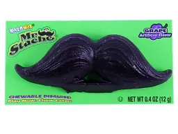 Жевательные резинки Wack-O-Wax Mr. Stache со вкусом винограда 24шт х 12г - миниатюра 4