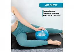 М'яч для пілатеса EasyFit 20 см синій - мініатюра 4