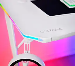 Trust Стіл GXT 709W LUMINUS, (120х74см), RGB, білий - мініатюра 6