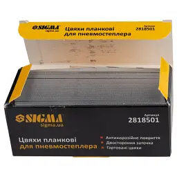 Цвяхи планкові 50×1.25×1мм для пневмостеплера 5000шт SIGMA (2818501) - миниатюра 3