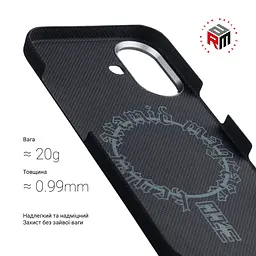 Чехол ArmorStandart BlackIcon Aramid Plain MagCase для Apple iPhone 17 Black (ARM90159) - мініатюра 3