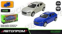 
Машина металева Maserati Levante SUV 1:43 АВТОПРОМ двері 4321 - мініатюра 2