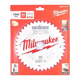 Диск пиляльний по дереву для торцювальних пил PFTE MILWAUKEE, діаметр 190х30х2,4мм, 40 зуб. - мініатюра 2