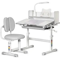 Комплект меблів Evo-Kids (стіл+стілець+полиця+лампа) BD-24 Grey (арт. BD-24 G)