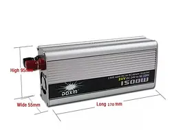 Універсальний автомобільний інвертор UKC 12V/220V 1500W перетворення напруги - мініатюра 2