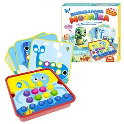 Пізнавальна мозаїка 13731 WToys, 38 елементів, 12 карток із завданнями, в коробці (6945717415379)