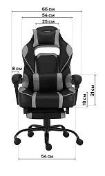 Геймерське крісло GT Racer чорне із синім (X-2748 Black/Blue) - мініатюра 8