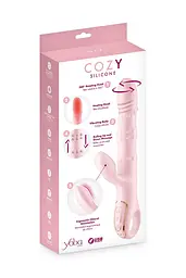 Вібратор-кролик 5в1 Yoba Cozy, вібрація, ротація, пульсація, перлинний масаж, нагрівання - мініатюра 5