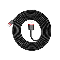 Кабель Baseus Cafule USB-A to USB-C 3m Red/Black (CATKLF-U91) [169554] - мініатюра 4