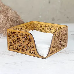 Дерев'яна серветниця VANZA ROSES oak - L (21 см) - мініатюра 6
