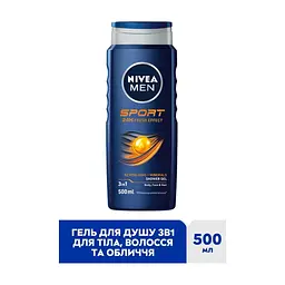 Гель для душу Nivea MEN Sport Shower Gel 500 мл (4006000010151) - мініатюра 4