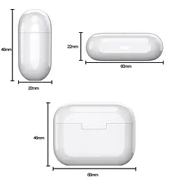 Навушники бездротові вакуумні TWS Pods Pro 3 White (16115) - мініатюра 3