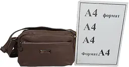 Жіноча шкіряна сумка Borsacomoda на плече коричнева sum0028719 - мініатюра 10