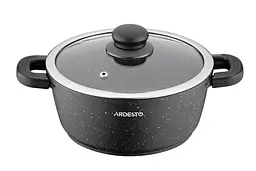 Кастрюля с крышкой Ardesto Anzio AR2424GE 24 см 4.4 л черная