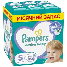 Підгузки Pampers Active Baby Junior Розмір 5 (11-16 кг) 150 шт. (8001090910981)