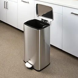 Відро для сміття MBM My Home з кришкою та педаллю 30 л сірий (BIN-15 30L SS) - мініатюра 11