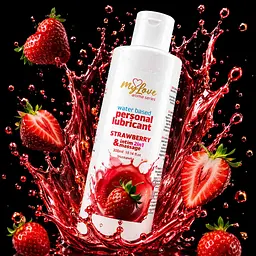 Лубрикант MyLove Aroma Series IntimMassage 2in1 Strawberry, 300 мл - мініатюра 2