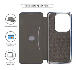 Чехол-книжка для Infinix Hot 40i, G-Case, черный, кожаный чехол-книга из экокожи (PU) и TPU, с магнитом, с подставкой и вместительным кардхолдером, противоударный, защита всего корпуса, ArmorStandart (ARM79050) - мініатюра 3