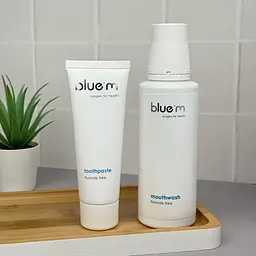 Набір BlueM без фтору: зубна паста 75 мл + ополіскувач 250 мл - мініатюра 2