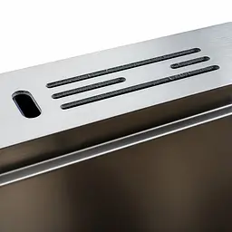 Кухонна мийка 60x50 нержавійка Platinum Handmade з підставкою для ножів, Нержавіюча сталь - мініатюра 7