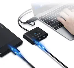 USB-хаб UGREEN USB 3.0 Hub 0.5m (чорний) - мініатюра 3