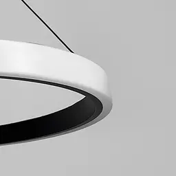 LED люстра підвісна в кільцевому чорному корпусі Ø 50 см | Line F | Арт. MJ313-500 BK - мініатюра 2