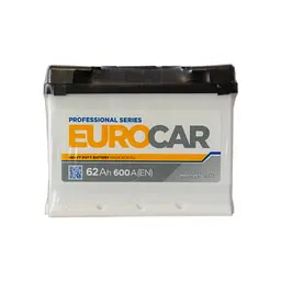 Акумулятор автомобільний EUROCAR 6СТ-62АЗ (1) (+/-) (L2) 600А 12V (E) - мініатюра 1