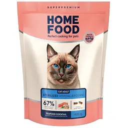 Сухий корм для котів Home Food Adult гіпоалергенний морський коктейль 400 г