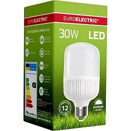 Світлодіодна лампа Euroelectric LED Надпотужна Plastic 30W E27, 4000K (40) (LED-HP-30274(P)) - мініатюра 3