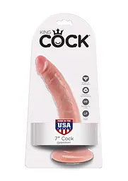 Фалоімітатор на присосці Pipedream King Cock 7 18 см тілесний - мініатюра 4