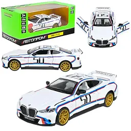 Колекційна металева модель автомобіля Автопром BMW 3.0 CSL з інерцією, світлом та звуком 1:34