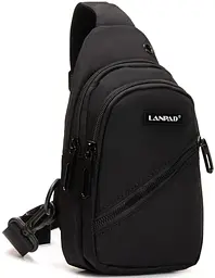 Невелика сумка слінг Lanpad тканинна чорний sum0028753 - мініатюра 3