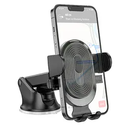 Кріплення для телефонa Borofone BH85 Experience one-button car holdercenter console чорний - мініатюра 2