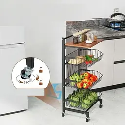 Стелаж Costway Vroda мобільний в стилі Loft - мініатюра 7