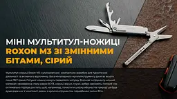 Міні мультитул Roxon (M3) сірий, Сріблястий - мініатюра 2