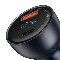 Автомобільний зарядний пристрій Baseus Particular PPS 1USB + Type-C 65W + Cable Type-C/Type-C 1m TZCCKX-0G - мініатюра 7