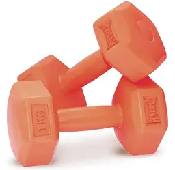 Гантелі композитні PowerPlay 4124 Hercules 2*1 кг Помаранчеві 2 шт (PP_4124_1kg_2in)